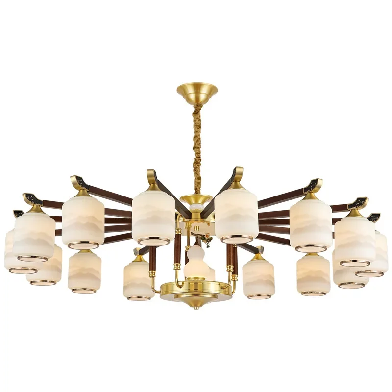 

New Chinese style, living room lamp, chandelier 2025 new model, all copper, atmospheric, Chinese style, villa restaurant