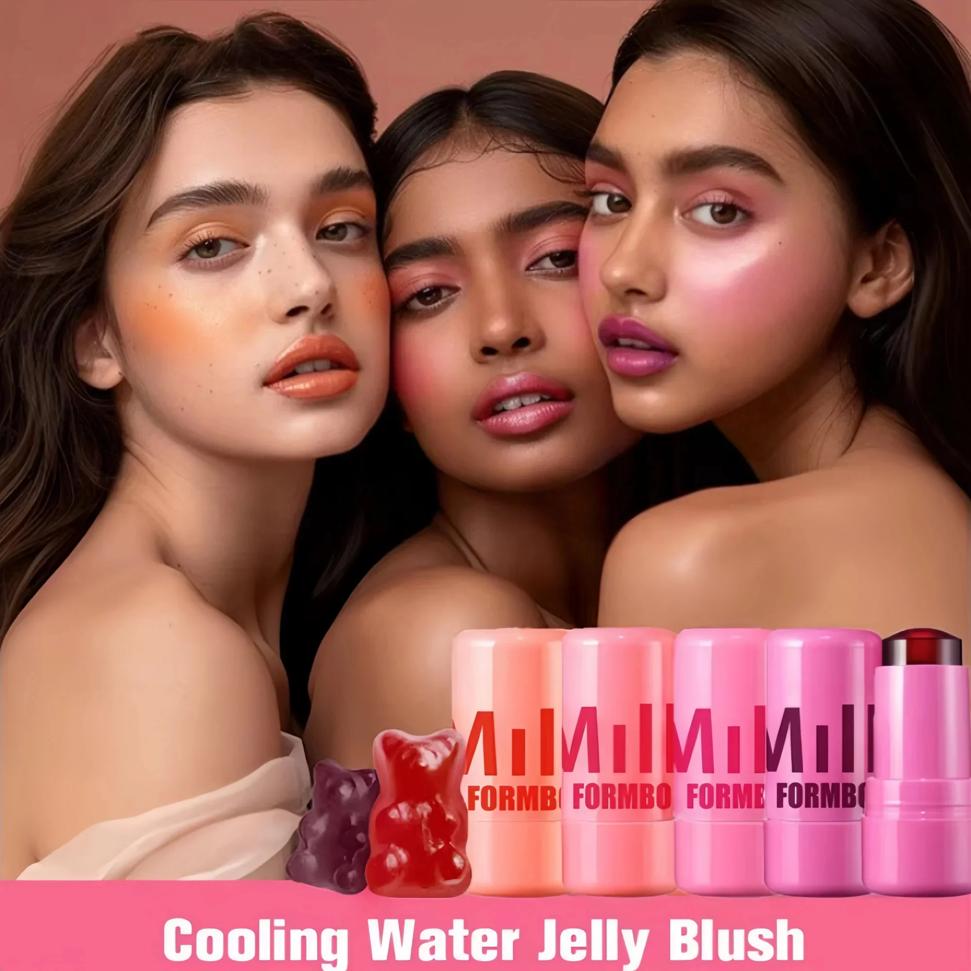 Jelly Blush Lipgloss Stick Voor Luie Mensen Om Contou Zelfs Huidskleur Helderder En Kleur Gemakkelijk Aan Te Brengen Voor Zowel Lippen Als Gezicht