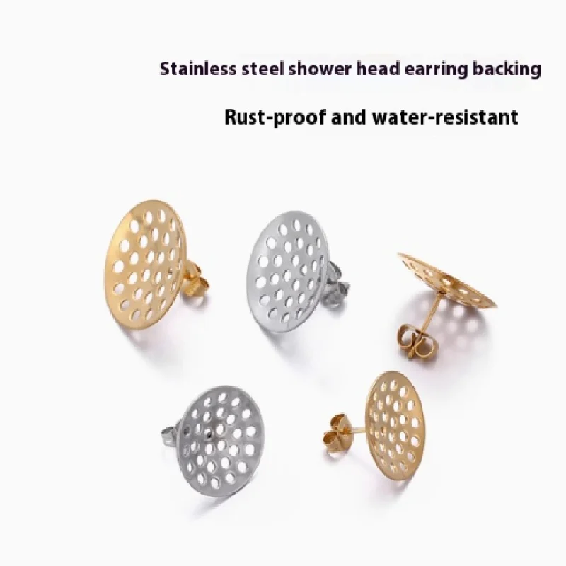 

10pcs Stainless Steel Cabochons Stud Earring Setting Blank Weave Fabric Earring Base Tray Diy Jewelry Making Wholesale