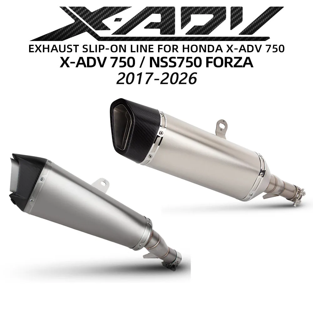 For Honda X-ADV ADV750 Forza750 NSS750 XADV/FORZA/NSS 750 2017-2026 Motorcycle Exhaust Muffler with DB Killer Escape Accessories