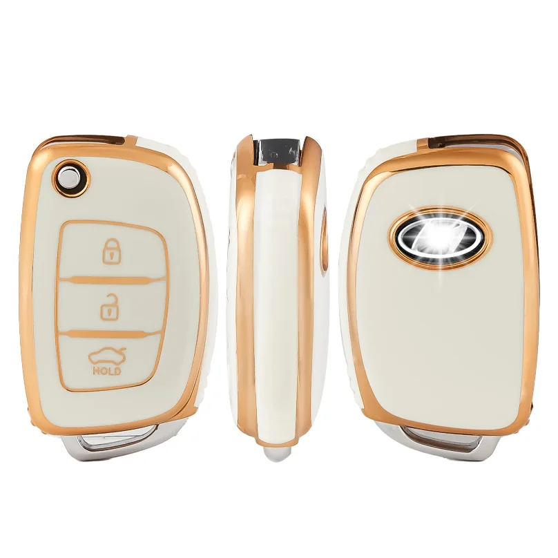 For Hyundai Solaris ix35 ix45 ELANTRA Santa Fe HB20 Verna HY15/HY20/TOY40 Blade 3 Button Flip Remote Car Key Shell Case 6