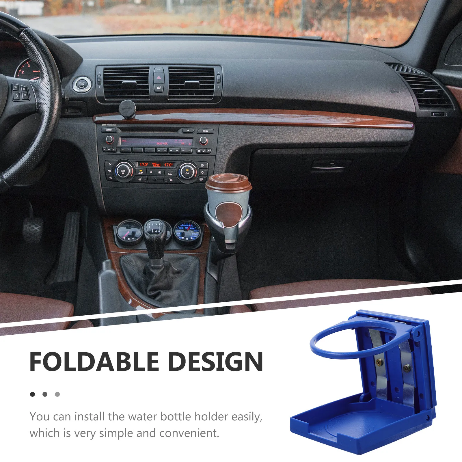 2Pcs Car Drinks Holder Folding Cup Holder for Auto Interior Space Efficient Bottle Cup Stand High Hardness Long Term Use