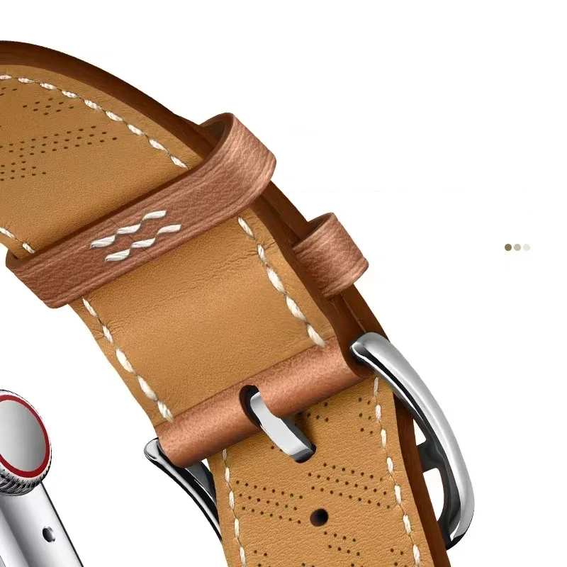 애플워치 울트라 49mm 10 46mm 42mm 9 8 7 45mm 41mm 교체용 가죽 스트랩 iWatch 6 5 SE 44mm 40mm 액세서리