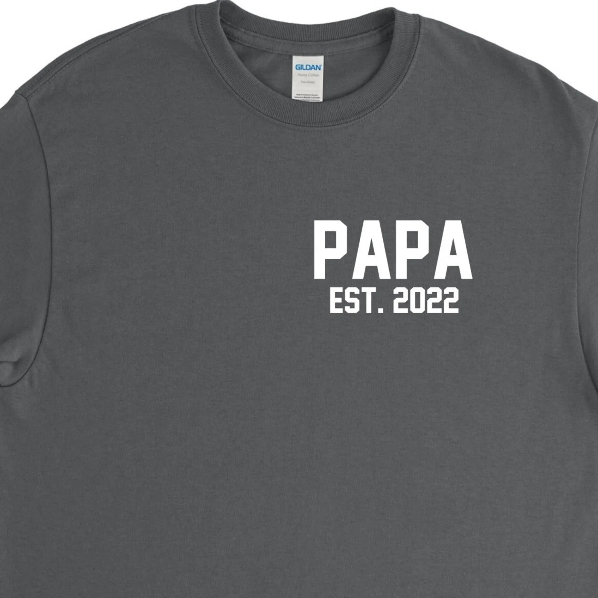 Papa 2022 Shirt,Papa Gift,Papa Birthday Gift,Personalized Gift,Baby Reveal,Grandpa Shirt,Grandpa Gift,Papa Fathers Day