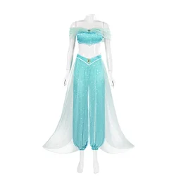 New Adult Girl Aladdin's Lamp Jasmine Cute Costume Dresses Princess Costumes for The Halloween Party Belly Dance Anime Girl