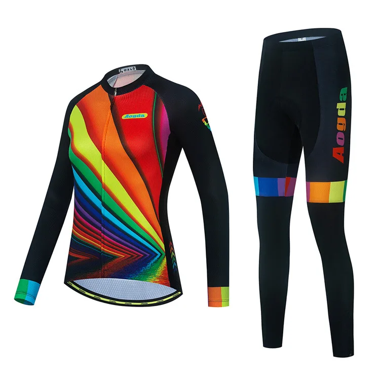 Long Sleeve Cycling Clothes Tricuta Man Triathlon Suit Men Jersey Pants Set Bicycle Equipment Bib Shorts Distance Clothing Mens