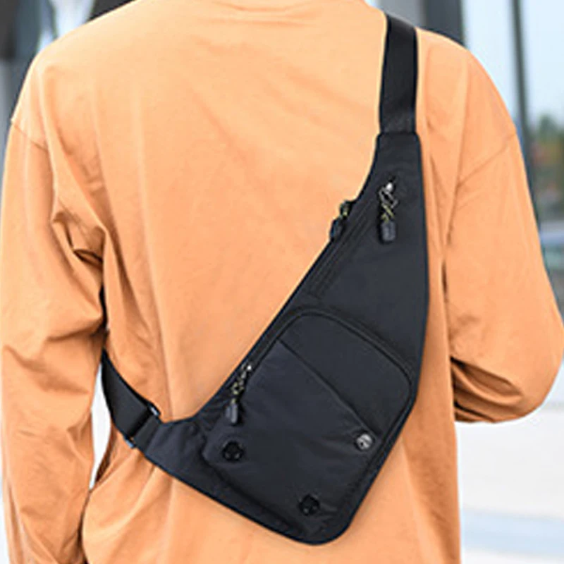 Men‘s Casual Shoulder Bag Leisure Travel Sports Outdoor Pack Messenger Crossbody Sling Chest Bag For Male Female