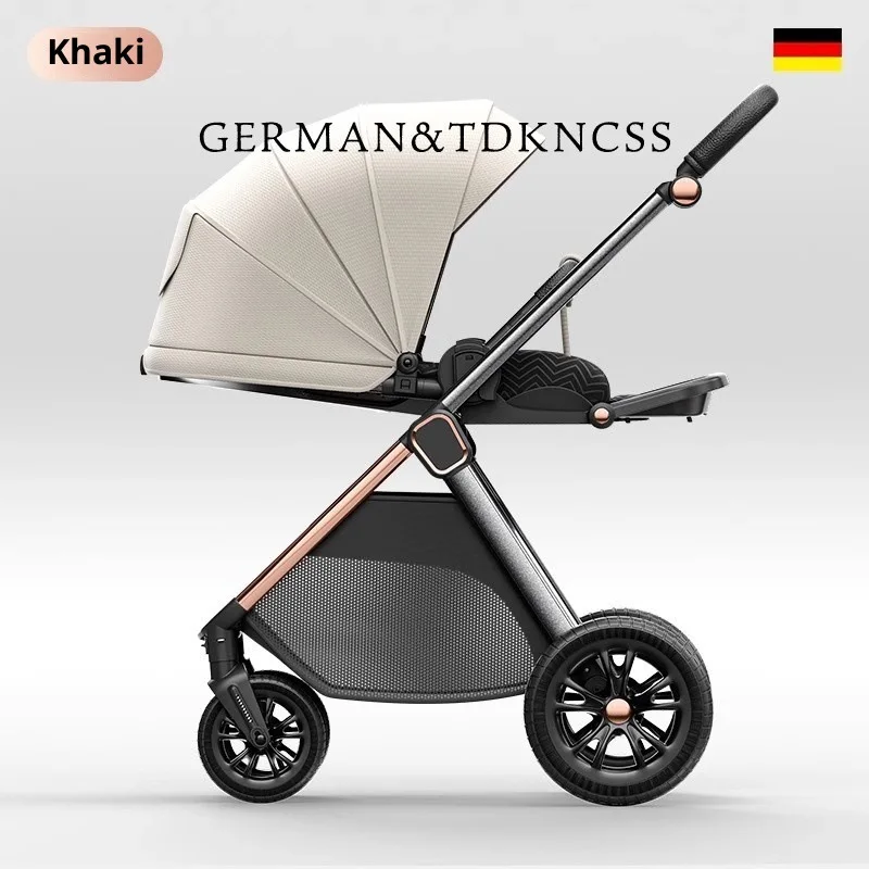 

New Luxury Baby Strolle: Features Reclining Seat, Adjustable Backrest, Lightweight Foldable Adjustable Handlebar For 0–3 Years