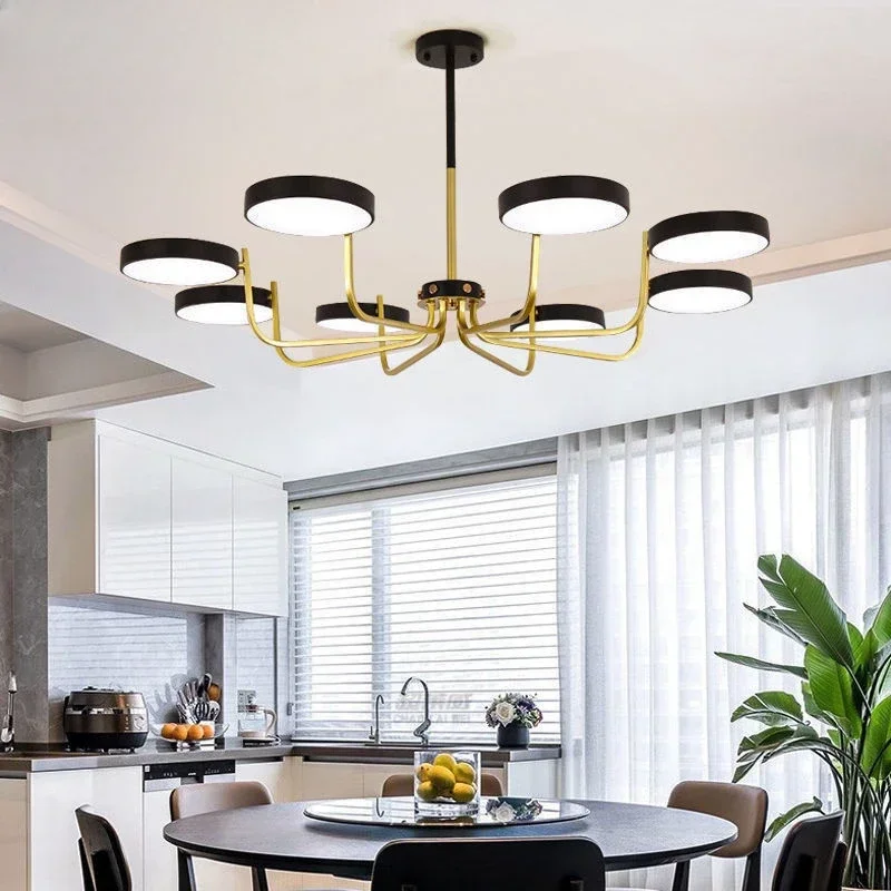 Modern LED Chandelier for Living Dinning Room Bedroom Light Color Changeable Ceiling Chandeliers Lamp