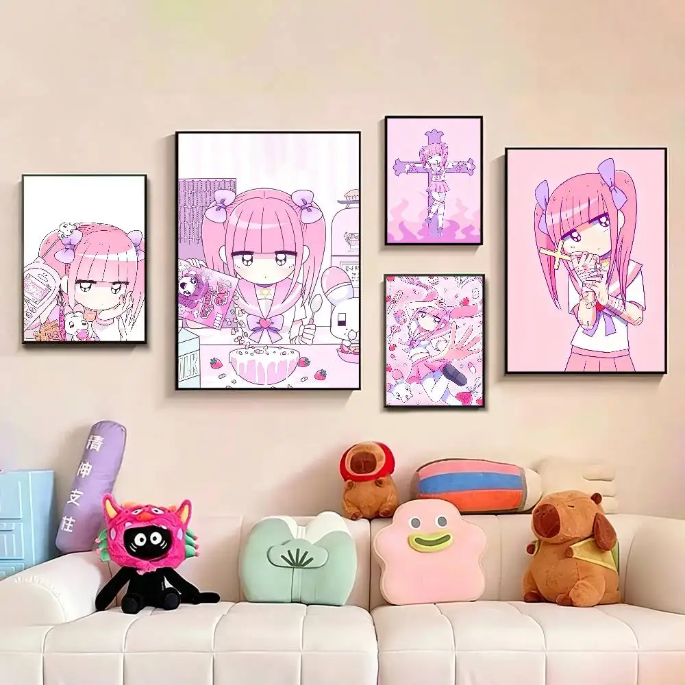 

Anime Girl M-Menhera Chan CUTE Poster Waterproof Wall Art Sticker For Bar Living Room Vintage Decor