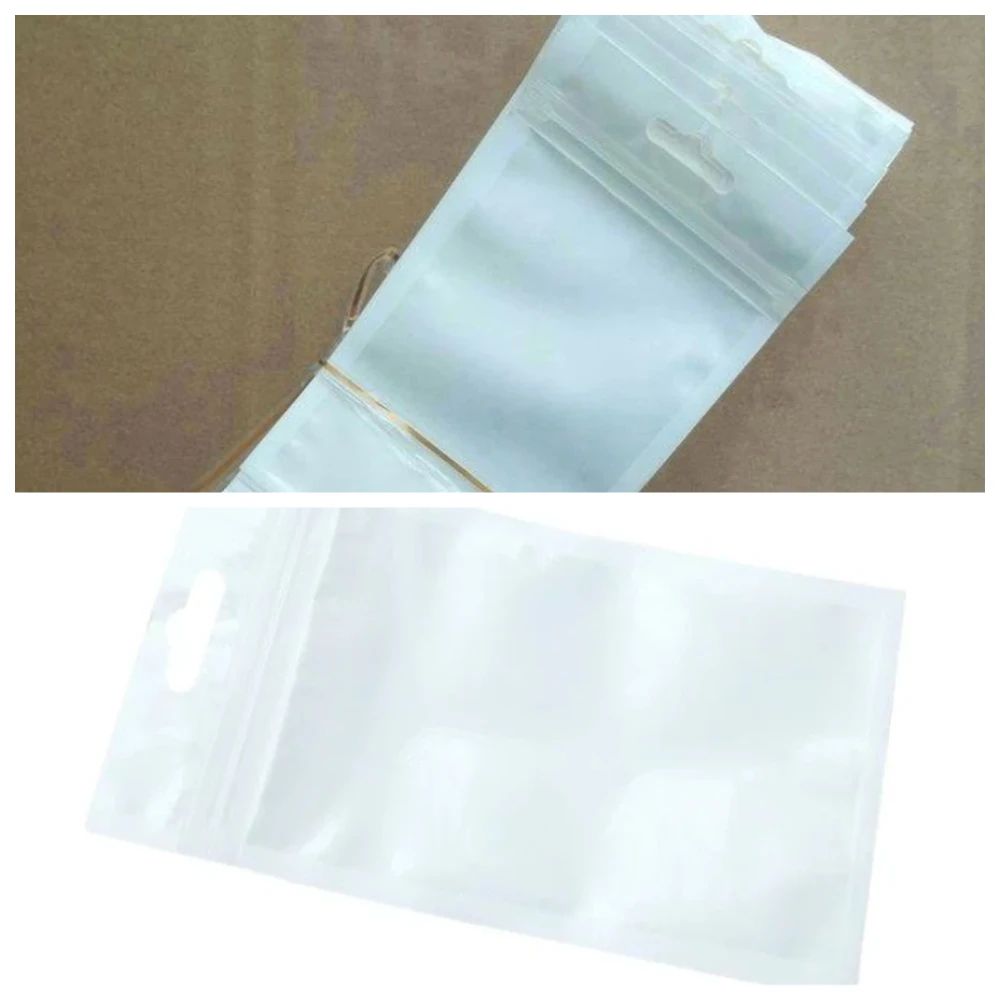 

1000pcs 8*14cm White Plastic Packaging Poly Bag for Mobile Phone Case Earphone USB Data Cable Wall Charger Package Pouch