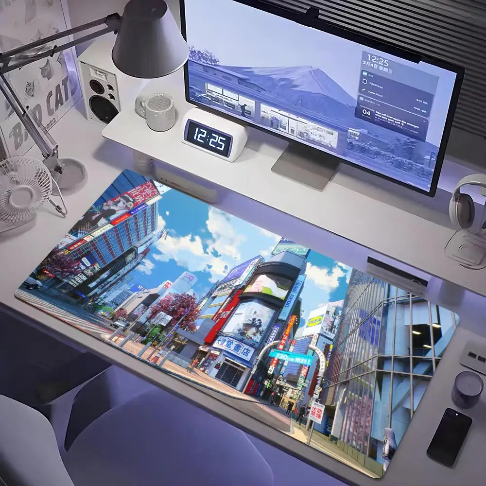 

Аниме Токио город Коврик для мыши Планшетный коврик для мыши Ноутбук xl Настольный коврик для мыши, милый коврик для игровой клавиатуры HD Rainbow, игровой проигрыватель csgo, 90x40