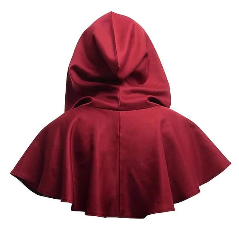Halloween Grim Reaper Shawl Adult Demon Short Hooded Cloak Witch Ghost Cape Unisex Masquerade Stage Performance Role Play