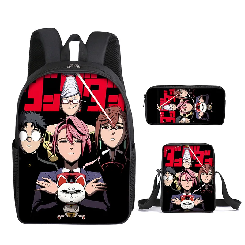 شعبية الشباب الجدة بارد Dandadan 3D المطبوعة 3 قطعة/المجموعة طالب حقائب السفر كمبيوتر محمول Daypack حقيبة الظهر حقيبة الكتف مقلمة