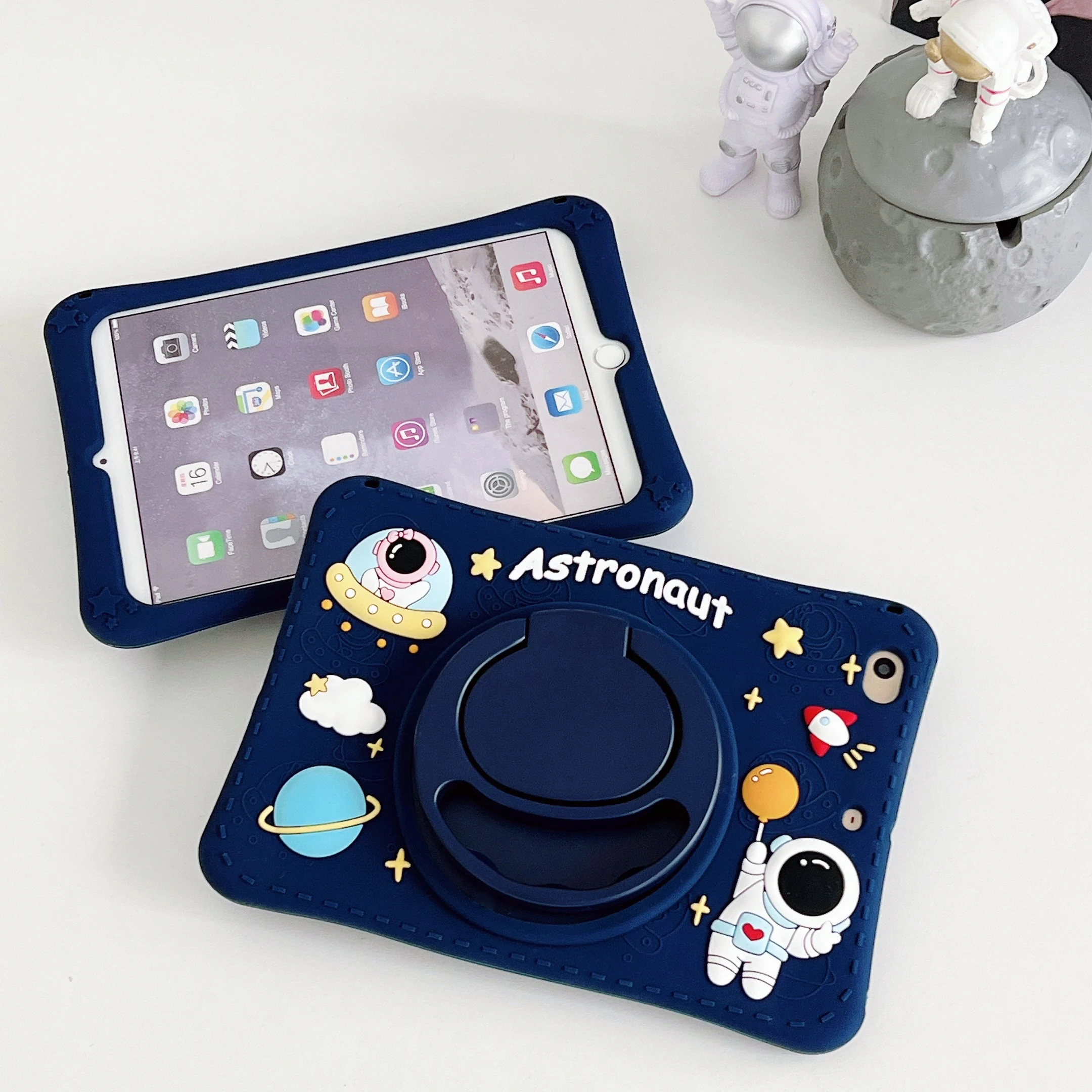 Kids Astronaut Stand Tablet Case For Samsung Galaxy Tab A8 10.5 SM-X200 X205 S6 A7 10.4 SM-T500 T507 Lite 8.7 T220 T225 P610