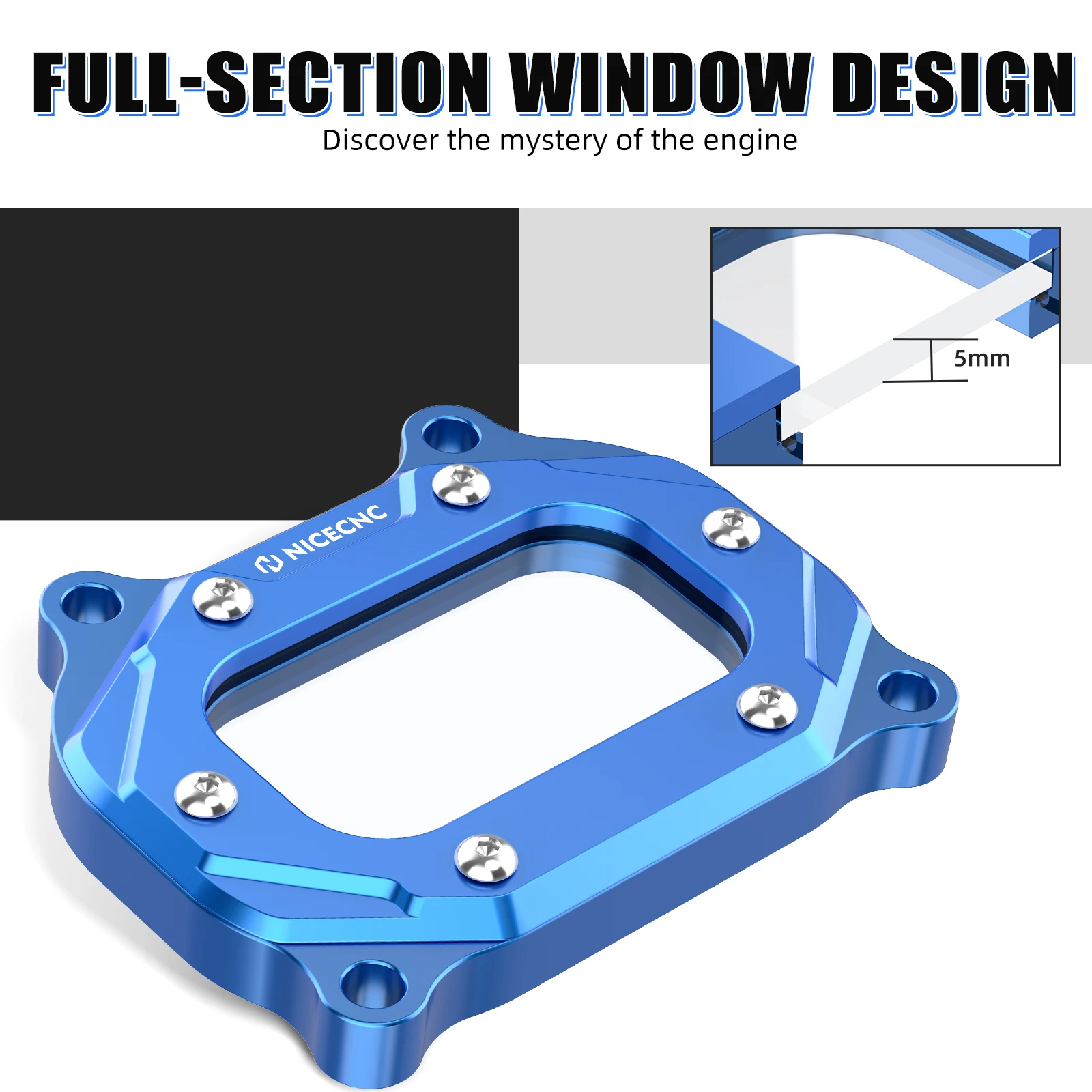 NICECNC Seitenabdeckung für Zylinderkopf für Yamaha Raptor 700 2006-2026 ATV, für Yamaha Raptor 700R 2009-2026, Grizzly 700, Kodiak – Detail 15