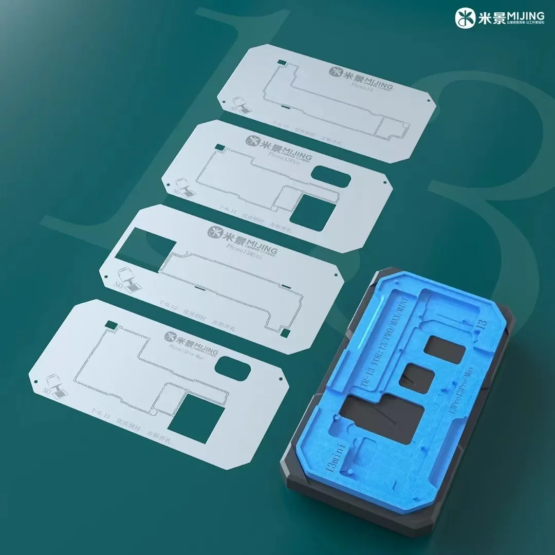 Mj z20pro Mid-Layer-Pflanz dose Vorlage für iPhone x xs 11 12 13 14 15 Pro Max Mini-Motherboard BGA Reballing Schablonen plattform – Detail 5