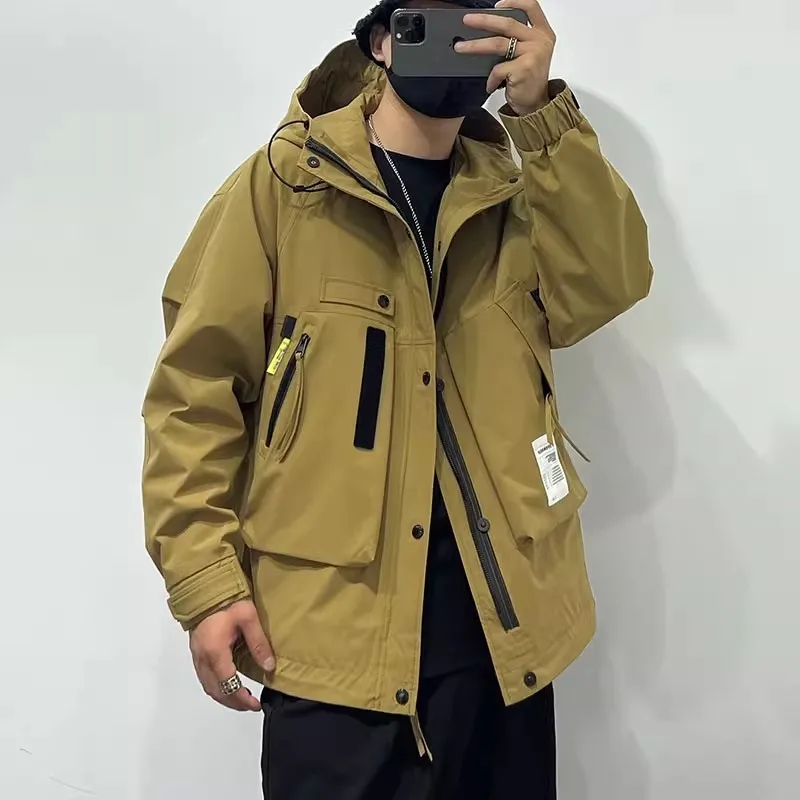 Owen seak Men Cotton Jacket Gothic Style Men\'s Clothing Autumn Zipper Flying Jacket Women High Street Hip Top Black Coat
