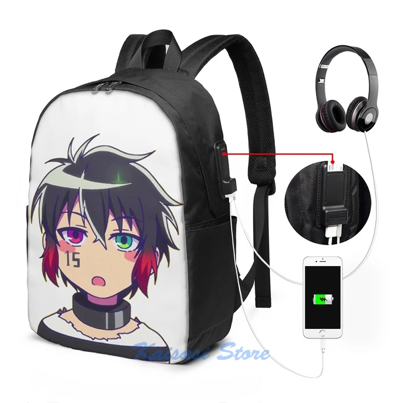 Funny Graphic print Jyugo - Nanbaka! USB Charge Backpack men School bags Women bag Travel laptop bag