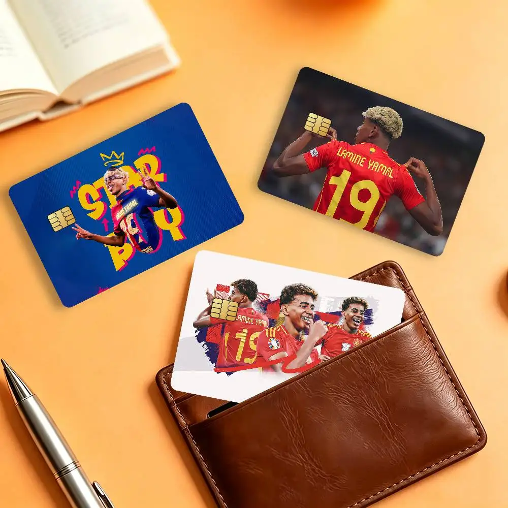 Football Star L-lamine Y-yamal Waterproof Card Stickers For Credit Cards Debit Cards And Transit Cards 4pcs