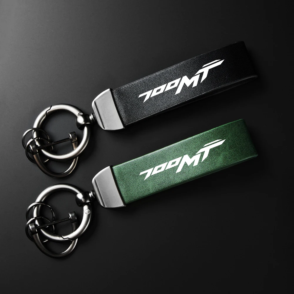 

For CFMOTO 700MT 700 MT CF700 MT700 2024 2025 Holder Carbon Leather Keyring Motorcycle High-Grade leather Keychain Accessories