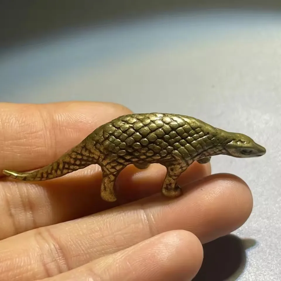 Copper Pangolin Figurines Miniatures Desktop Ornament Animals Small Statue Living Room Home Decorations Crafts Accessories