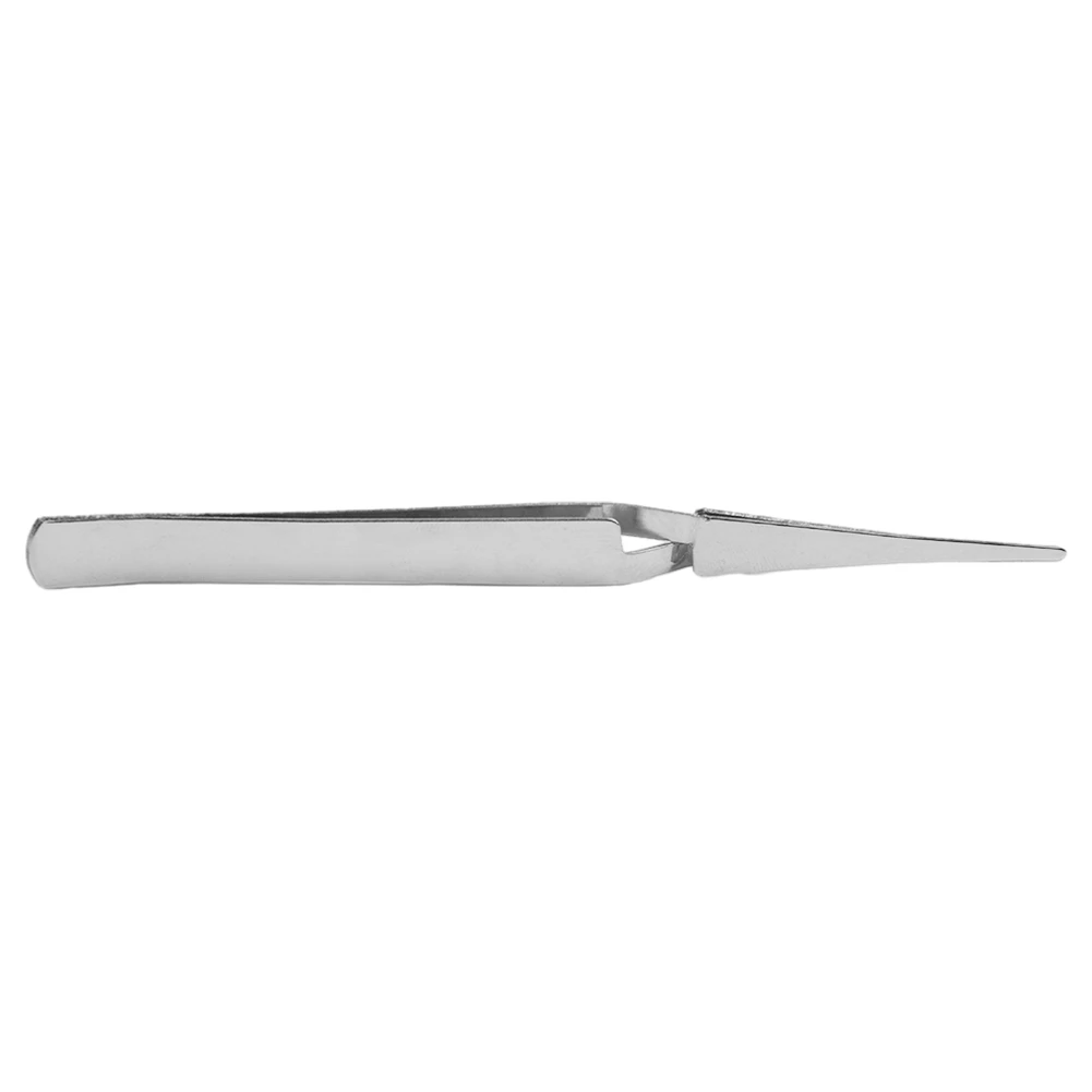 Hand Tools Tweezers Repair Tweezers Silver 4PCS Anti-Skid Stainless Steel Straight Bent Clip.Dressing High Toughness