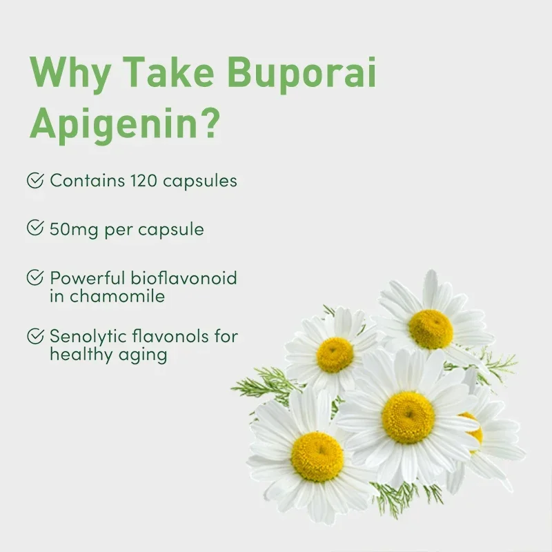 مكمل Apigenin - دعم النوم والاسترخاء، وتخفيف التوتر، ووظيفة المعرفية المحسنة