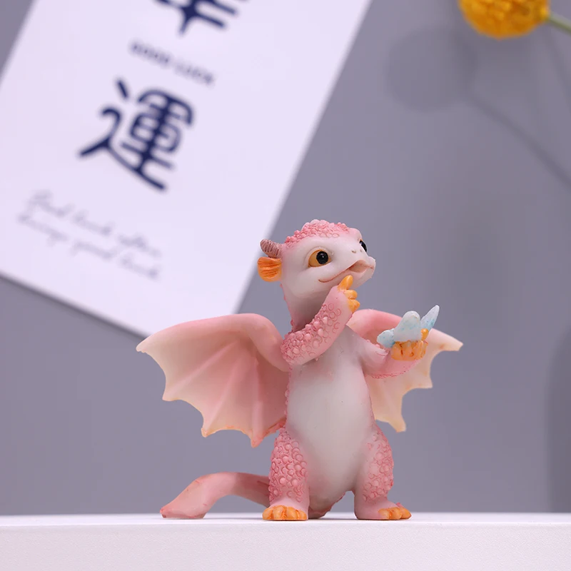 Cute Magic Dragon Action Figure Toy, Dinosaurs, Animal Figurine, Doll Model, Fairy Garden, Desktop, Home Decoration, Kid, Adult