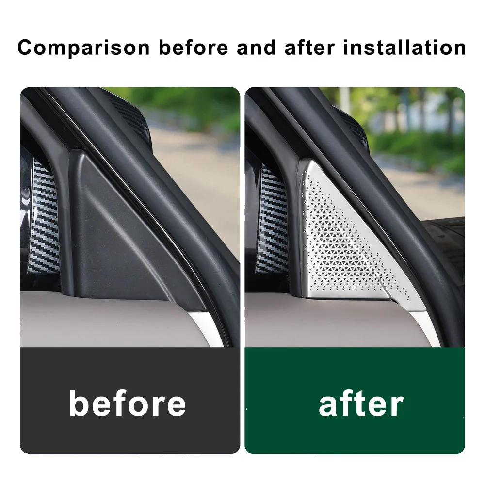 2pcs A-pillar Stainless Steel Horn Cover For GWM HAVAL H10 2026 Triangle Decorative Cover For Car Door Car Modification Supplies
