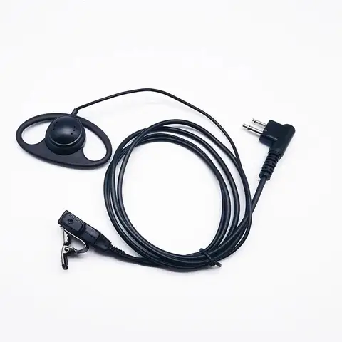 Motorola CP040 Gp88S Gp300 Gp68 Gp2000 Gp88 Gp3188 EP450 DEP450 라디오 용 2Pin 고급 D 모양 귀고리 Ptt 헤드셋 이어폰 마이크