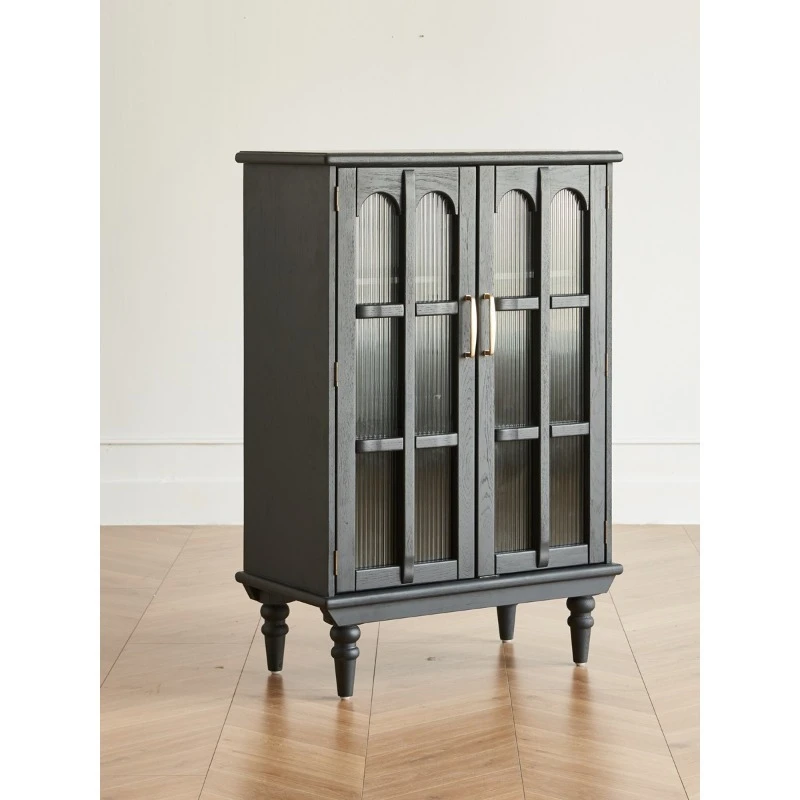 

Retro style high and low Middle ancient style living room wine TV cabinet Next to display cabinet