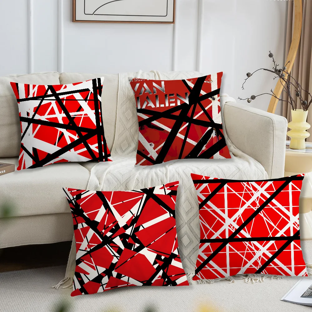 Cool Eddie Van Halen Pattern Fashion For Bedroom Car Coffee Shop Room Soft and Living Room Sofa Decorative Pillow Cover Case