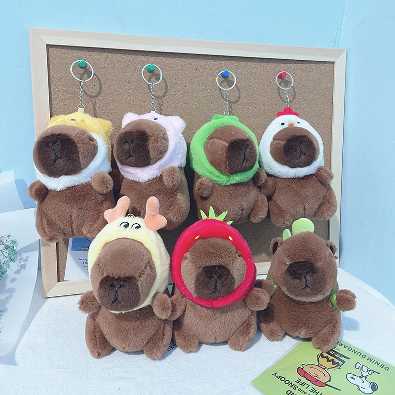 

Capybara Plush Keychain Simulation Capibara Anime Fluffty Toy Kawaii Cute Doll Stuffed Toys