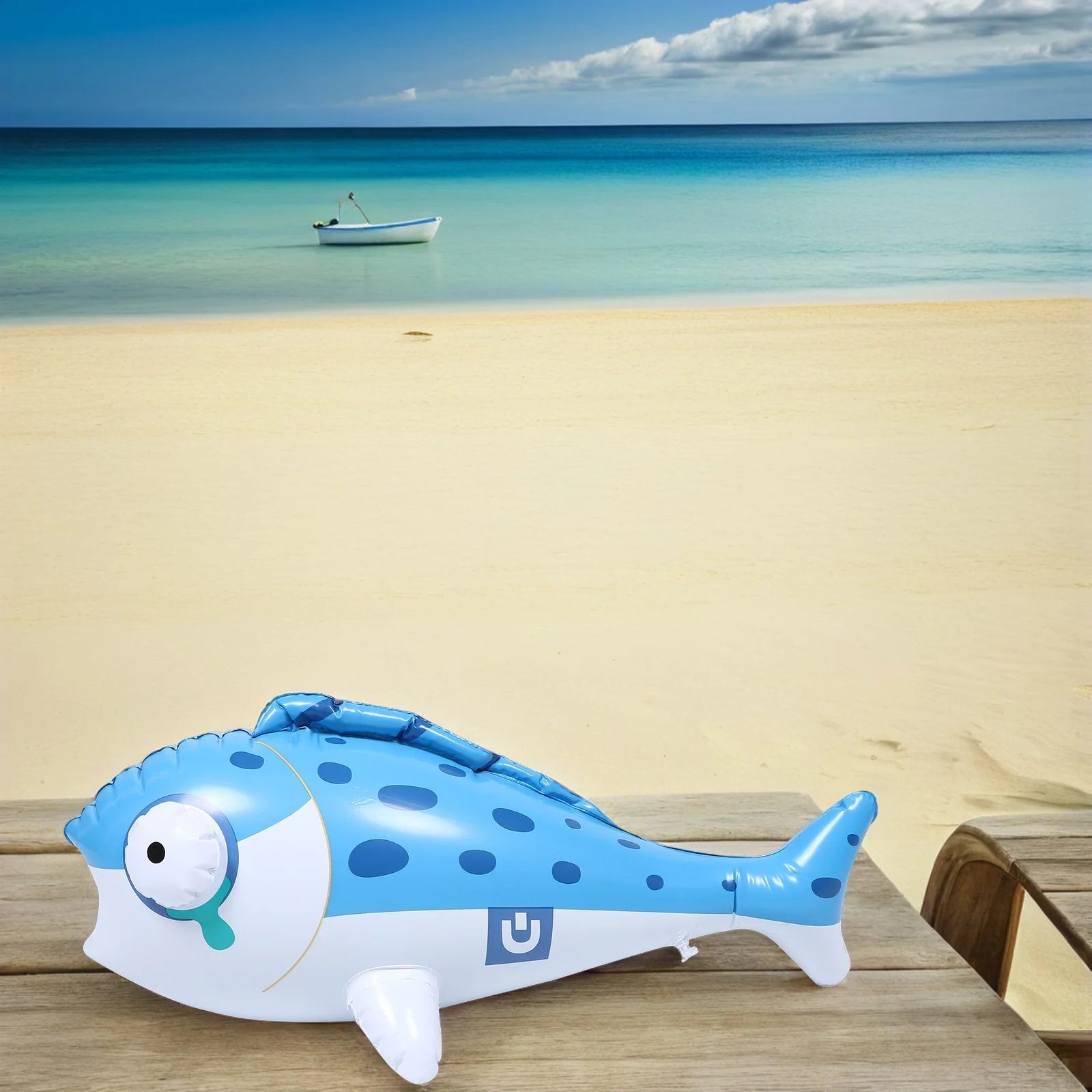 3개입 인플레이터블 물고기 모양 블로우 업 플로팅 풀 장난감 큰 머리 물고기 모양 해양 파티 용품 낚시 생일 액세서리