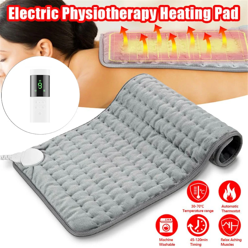 

Smart Timer Heating Pad 9 Heat Settings Electric Warm Mat for Period Pain Relief Portable for Home Office and Camping