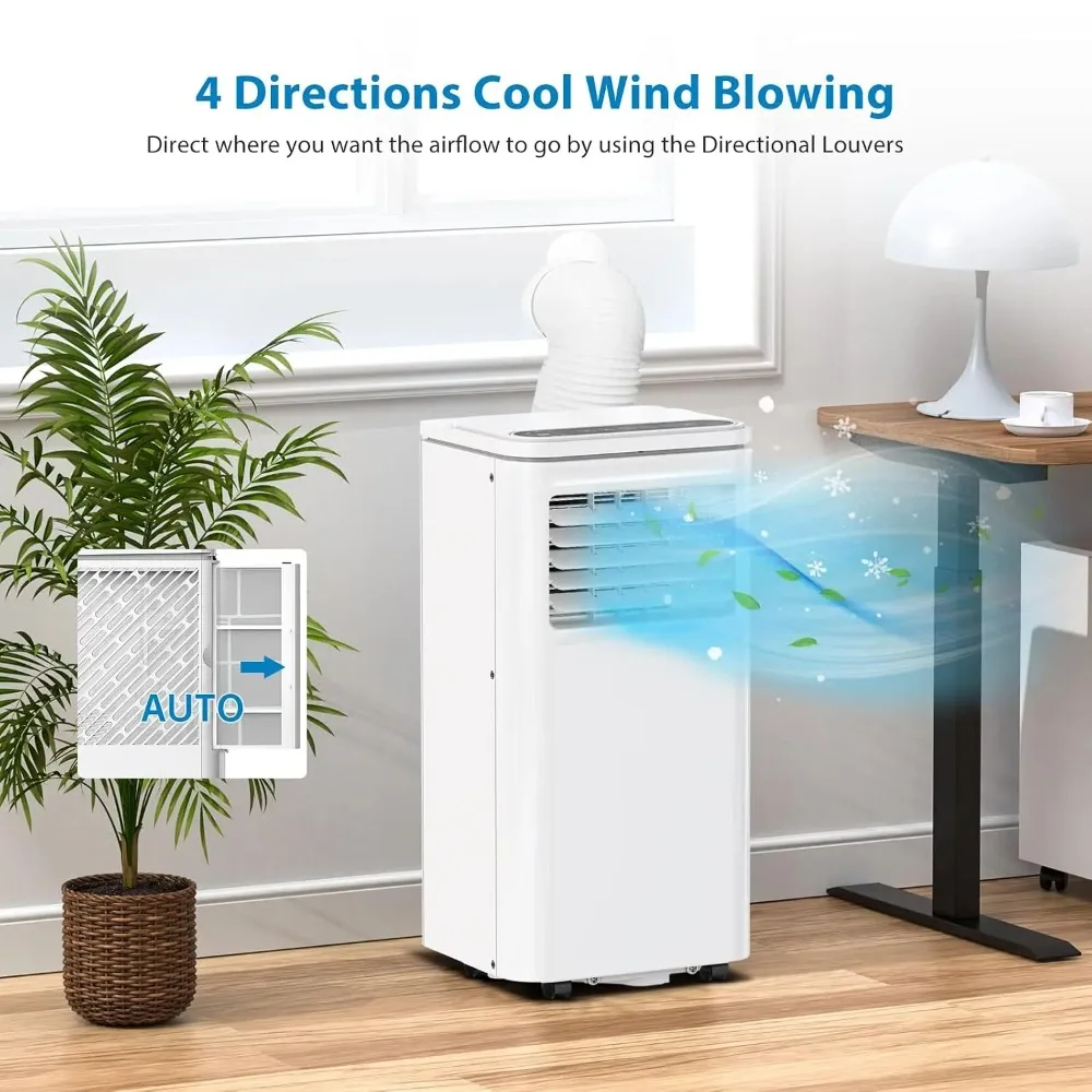 10000 BTU 3-in-1 Portable AC, Cools 450 Sq.Ft, Dehumidifier & Fan with Fast Quiet Cooling, Custom