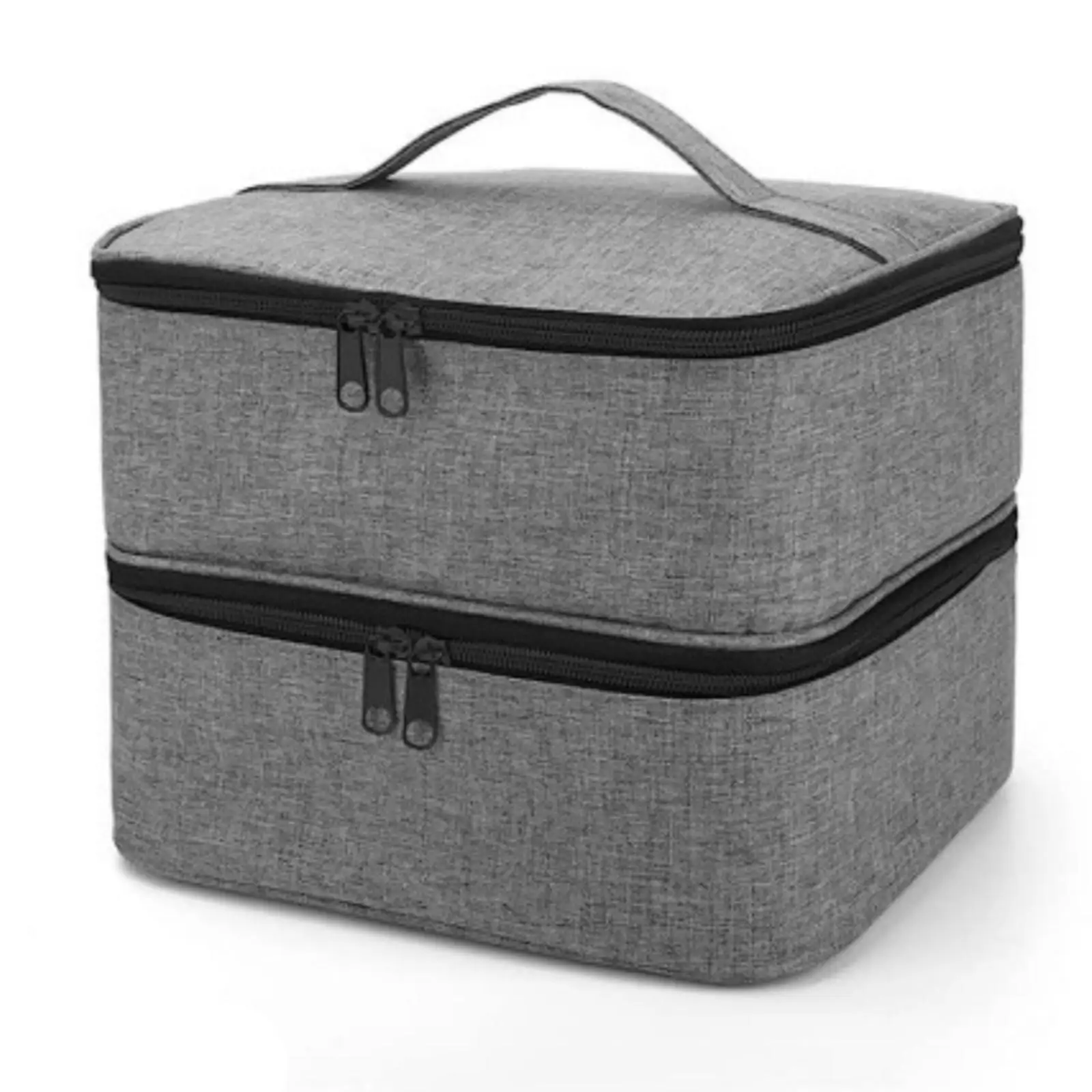 Mesh Nail Polish Storage Pouch Cosmetic Organizer Bag Double Zipper Travel Case for Handbag