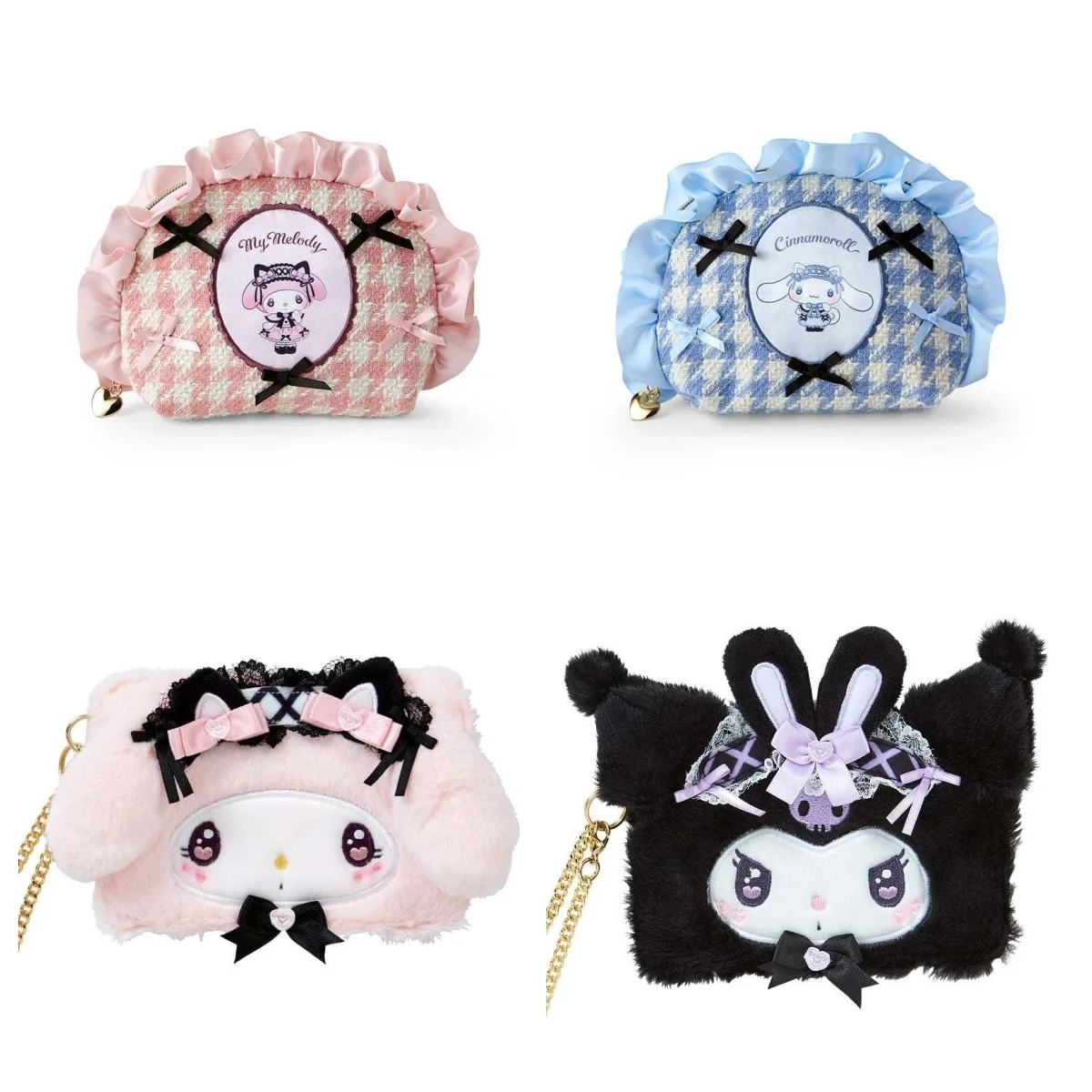 

Женский клатч Hello Kitty Kuromi, сумка для карт Pochacco, сумка My Melody, кошелек из искусственной кожи, брелки Cinnamoroll, кошелек для монет для девочек