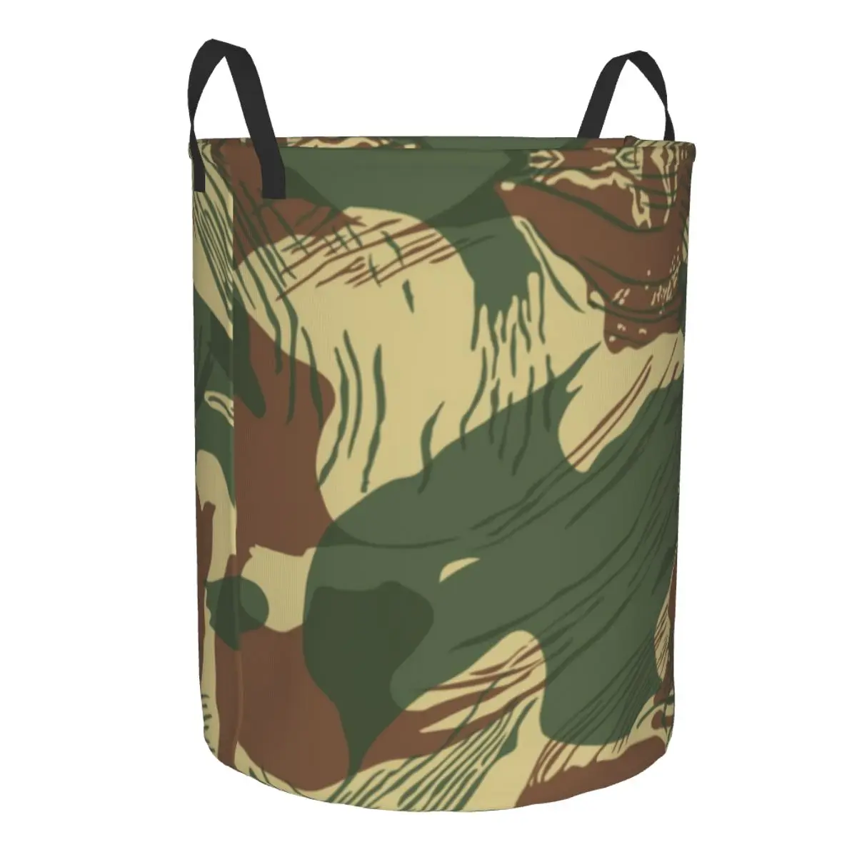 Custom Rhodesian Brush Stroke Camouflage Laundry Basket Collapsible Rhodesia War Army Clothing Hamper Toys Organizer