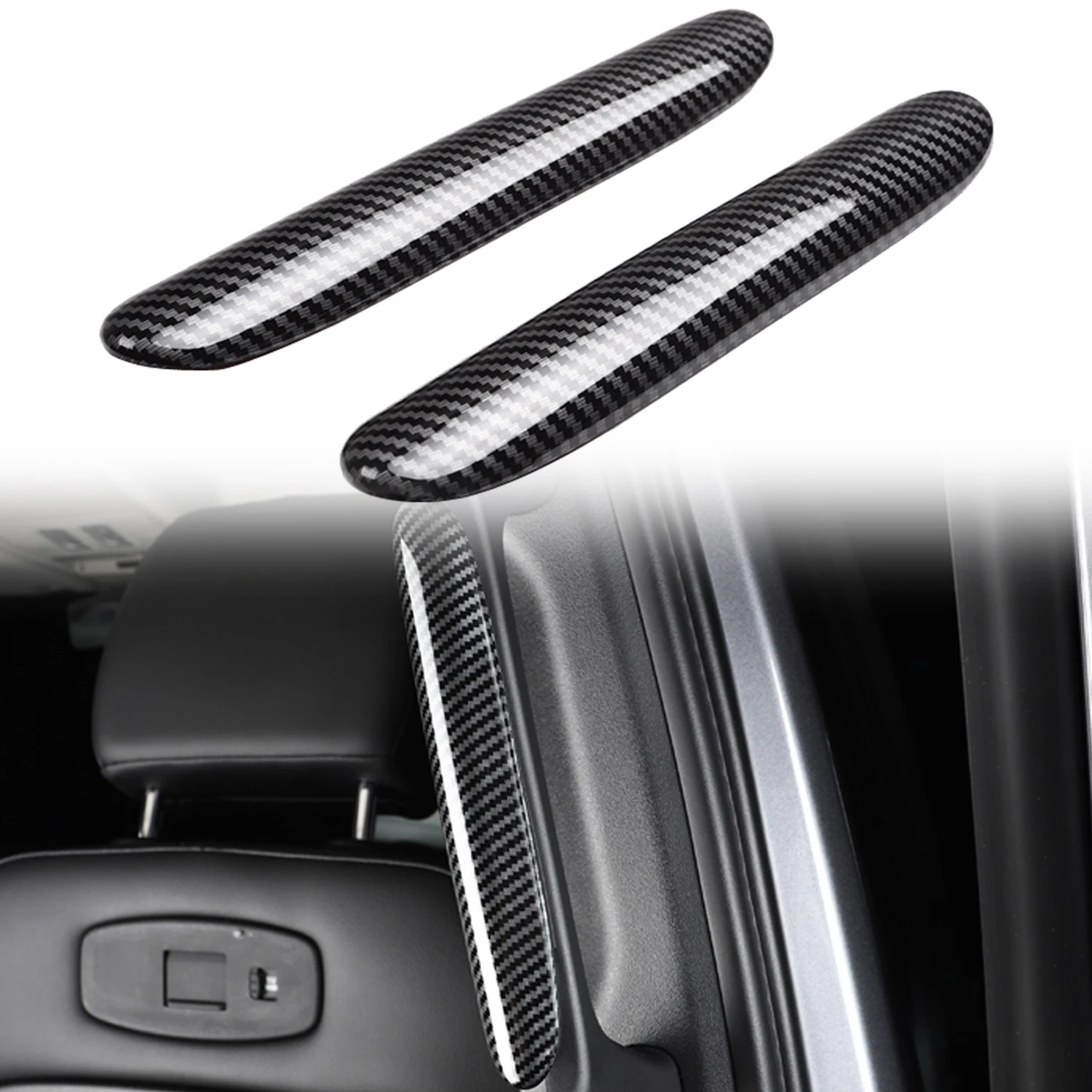 For Land Rover Defender 2020-2023 Car Accessories Abs Rear B Pillar Handle Adorn Trim 2pcs