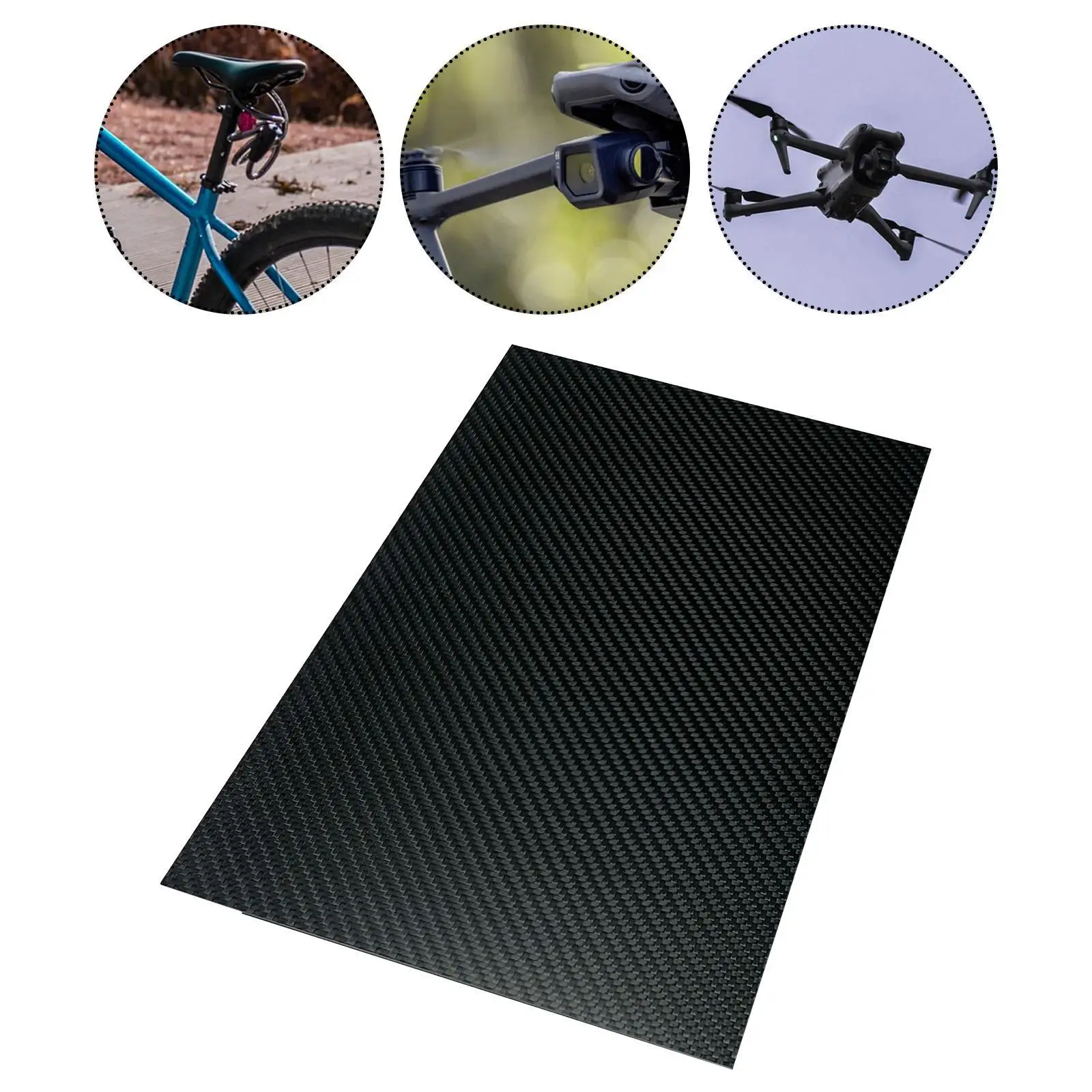 Kohlefaserplatte Kohlefaserplatte Panel Blatt Kratzfestigkeit DIY 3K Material für Modellflugzeuge RC Auto Quadcopter