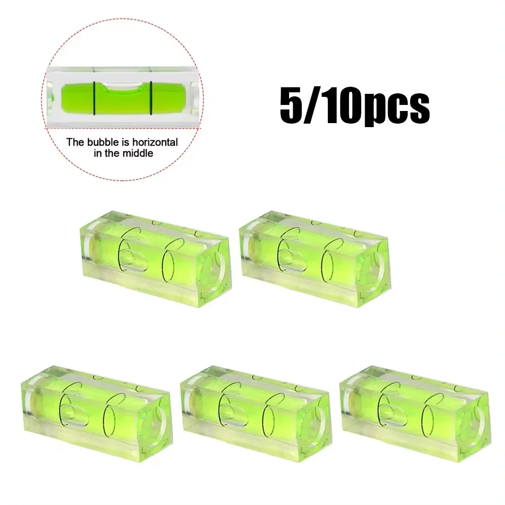 5/10 peças Mini Nível de Bolha Quadrado, Nível de Precisão com Transferidor, Nível Cilíndrico, Nível de Bolha Horizontal