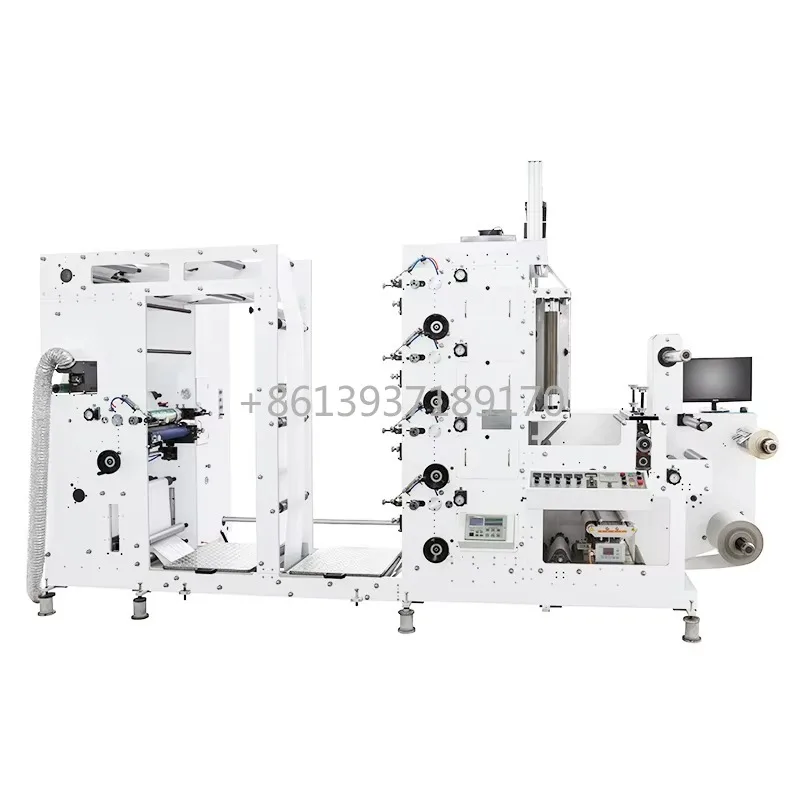 Automatic Adhesive Labels Flexo Printing Machine Laminating Paper Printing Machine