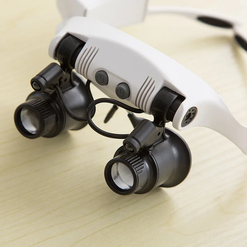 

Multifunction Magnifier Led Light Lamp Head Loupe Jeweler Headband Magnifier Eye Glasses Optical Glass Tool watch Repair