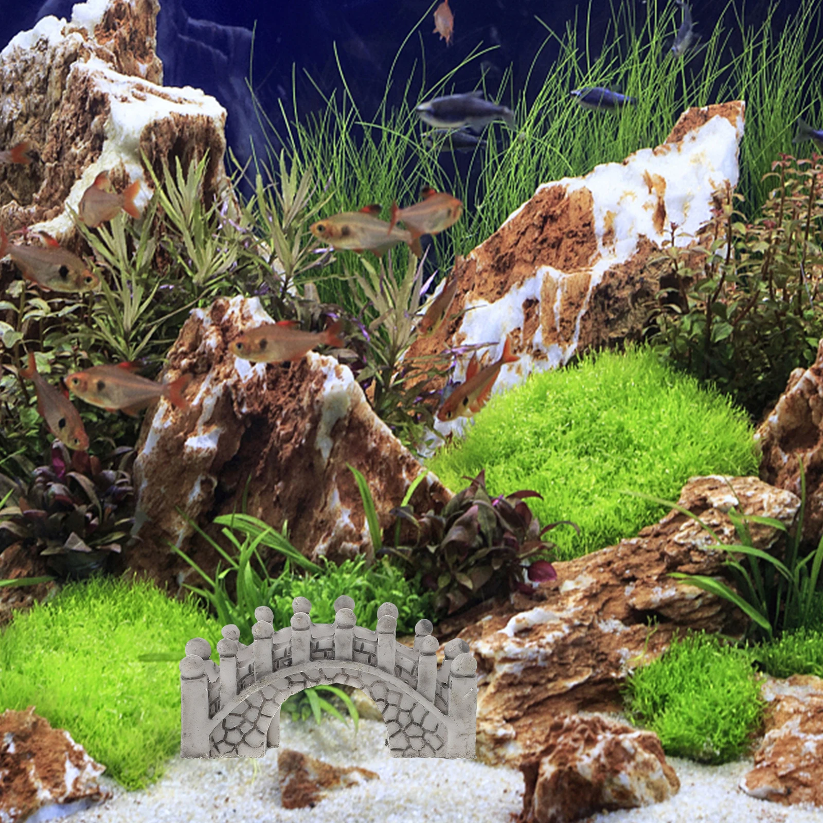 

8Pcs Miniature Landscape Ornament Resin Micro Scenery Decor Rustic Fairy Garden Accessories for Home Garden Office