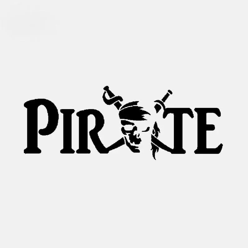 

15.9CM*5.9CM Vinyl Decal Personality Skull Pirate Car Sticker Black/Silver