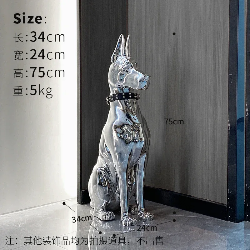 

Modern Light Luxury Electroplating Dog High-End Home Ornament Hallway TV Cabinet Living Room High-End Sense