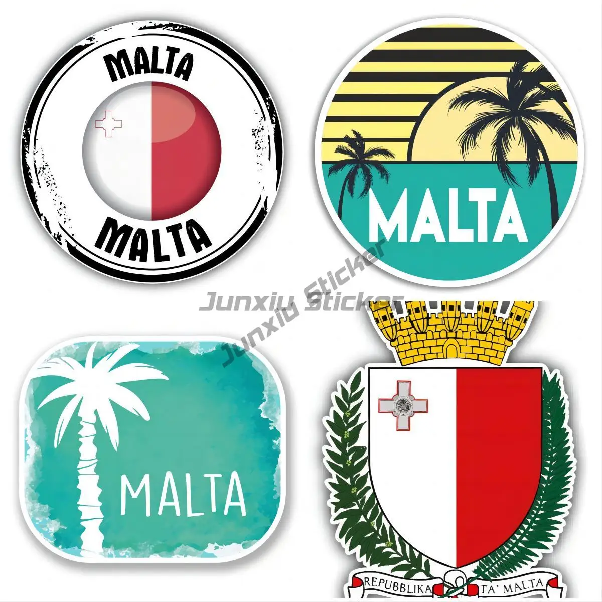 

Malta Flag Naval Sticker Decal Bumper Window Phone Trunk Guitar Cover Scratches Exterior Decor
