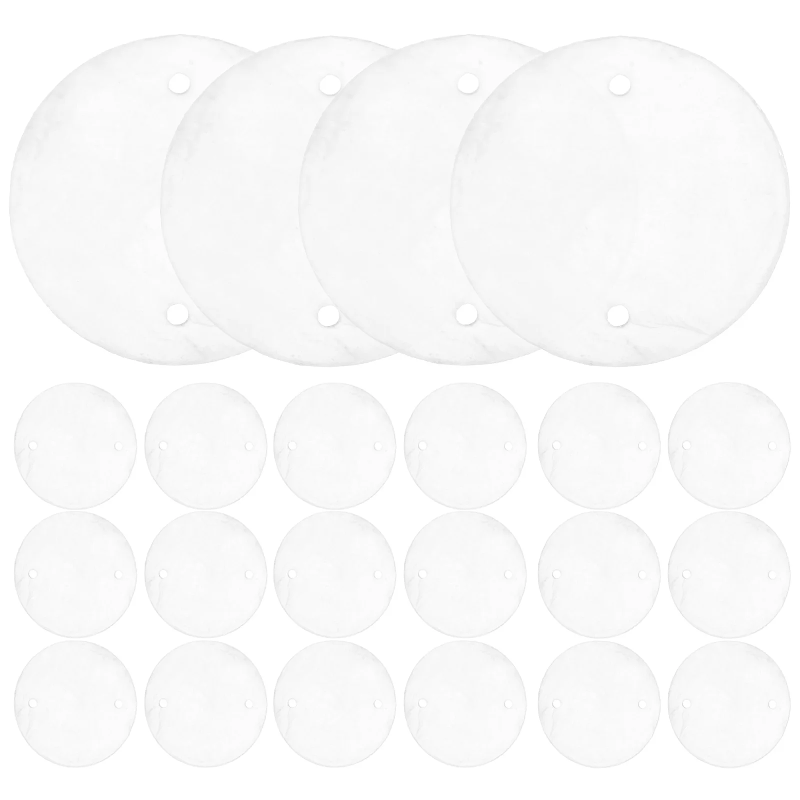 100 Pcs DIY Wind-bell Making Keychain Pendant Wired Shell Crafts Natural Round Shells Slices Hanging Mussel Beads